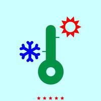 Thermometer-Set ist das Farbsymbol. vektor