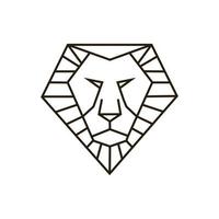 Diamantkopf-Löwen-Logo vektor