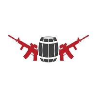 pipa gun logotyp vektor