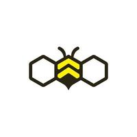 Hexagon-Bienen-Logo vektor