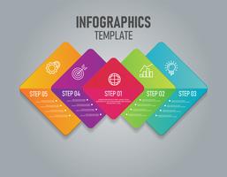 Färgglada Infographics of Business med steg och 4 alternativ vektor