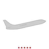 Flugzeug-Symbol. flacher Stil vektor