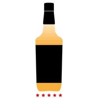 Whiskey-Symbol Illustration Farbe Füllstil vektor