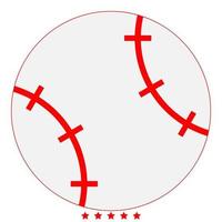 Baseball-Ball-Symbol Illustration Farbe Füllstil vektor