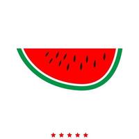 vattenmelon ikon. platt stil vektor