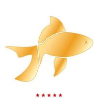 fisk ikon illustration färg fyllning stil vektor
