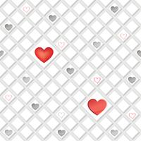 Liebesherz nahtlose Muster Valentinstag Urlaub geometrische Verzierung vektor