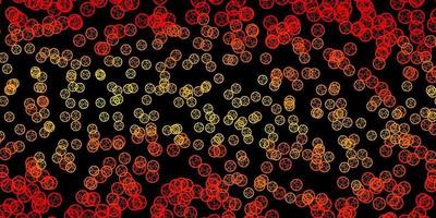 dunkeloranger Vektorhintergrund mit okkulten Symbolen. vektor