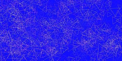 ljusrosa, blå vektorlayout med triangelformer. vektor