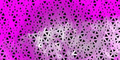 ljus lila, rosa vektor triangel mosaik bakgrund.