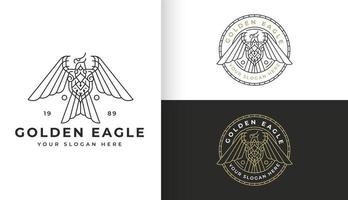 line art eagle logotyp design vektor