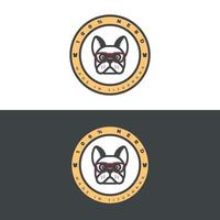 Logo der französischen Bulldogge vektor