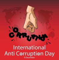 vektorbild av internationella antikorruptionsdagen vektor