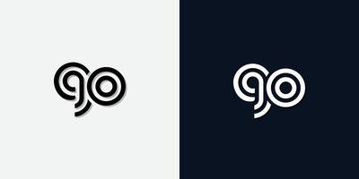 moderner abstrakter anfangsbuchstabe go logo. vektor