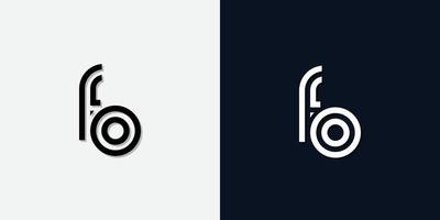 modernes abstraktes anfangsbuchstabe-fo-logo. vektor