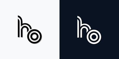 modernes abstraktes anfangsbuchstabe-ho-logo. vektor