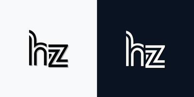modern abstrakt initial bokstav hz logotyp. vektor
