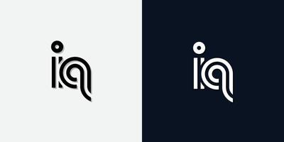 modernes abstraktes anfangsbuchstabe-iq-logo. vektor