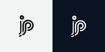 modernes abstraktes anfangsbuchstabe jp-logo. vektor