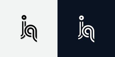 modern abstrakt initial bokstav jq logotyp. vektor