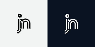 modernes abstraktes anfangsbuchstabe jn-logo. vektor
