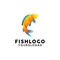 Fisch bunte Logo-Design-Vorlage vektor