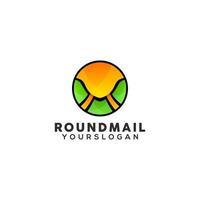 Runde Mail bunte Logo-Design-Vorlage vektor