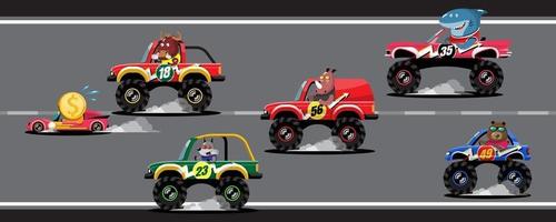 Im Spielwettbewerb setzt der Spieler ein Hochgeschwindigkeitsauto ein, um im Rennspiel zu gewinnen. Wettbewerb E-Sport-Autorennen.