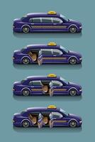 limousinetaxi för speciella passagerare. vip service koncept vektor illustration.