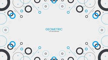 Hintergrund flach abstrakt geometrisch mit Kreisobjekt vektor