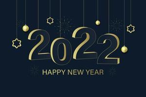 lager vektor gott nytt år guld nummer typografi gratulationskort design på mörk bakgrund merry-1
