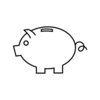 Sparschwein-Symbol. Finanzierungskonzept. vektor