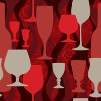 Weinglas nahtlose Muster. Cocktail Party Hintergrund. Bar Dekor vektor