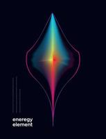 Kosmos-Hintergrundelement mit bunter Linienwelle. Energiefluss-Vektor-Illustration. vektor