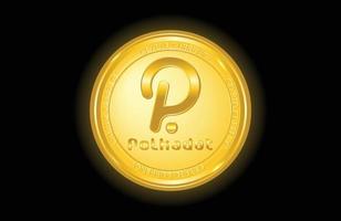 polkadot guldmynt kryptovalutasymbol vektor