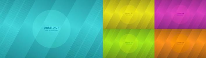 bakgrund modern med färgglada gradient blå, gul, lila, grön och orange abstrakt geometrisk design. vektor illustration