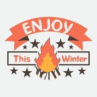 Winter-Typografie-Design vektor