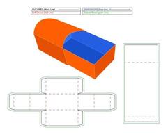 benutzerdefinierte Geschenkbox aus Karton Geschenkbox aus Papier Dieline-Vorlage und 3D-Vektordatei vektor