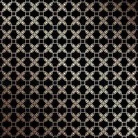 schwarzes und goldenes geometrisches nahtloses Muster mit stilisierten Blumen, Art-Deco-Stil vektor