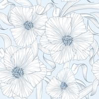 Blommigt sömlöst mönster. Blomma bakgrund. Blommig trädgårdsteknik vektor
