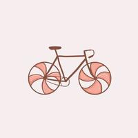 färgglada handritade cykel illustration