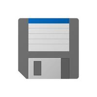 enkel diskettikon för persondator eller systemenhet vektor