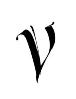 Alphabet. das Symbol ist auf einem weißen Hintergrund isoliert. Kalligraphie und Schrift. mittelalterlicher lateinischer Brief. Logo für das Unternehmen vektor