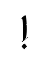 utropstecken i gotisk stil. vektor. alfabet. punkt. kalligrafi och bokstäver. elegant typsnitt för tatueringar. vektor