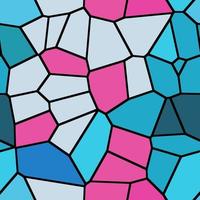 blaues rosa Buntglasmosaik-Polygonmuster vektor