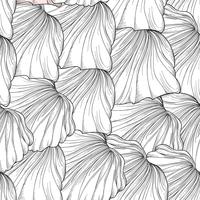 Blomlösa sömlösa mönster, inristade blomblad. Blommig textur vektor