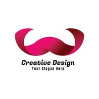 Buchstabe w-Logo. Designvorlagenelement. Design-Vektor-Illustration vektor