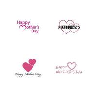 Happy Mothers Day Logo Symbol Vektor Illustration Design Template