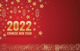Bakgrund för kinesiskt nyår 2022 vektor