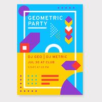 Geometrisches Party-Plakat-Design vektor